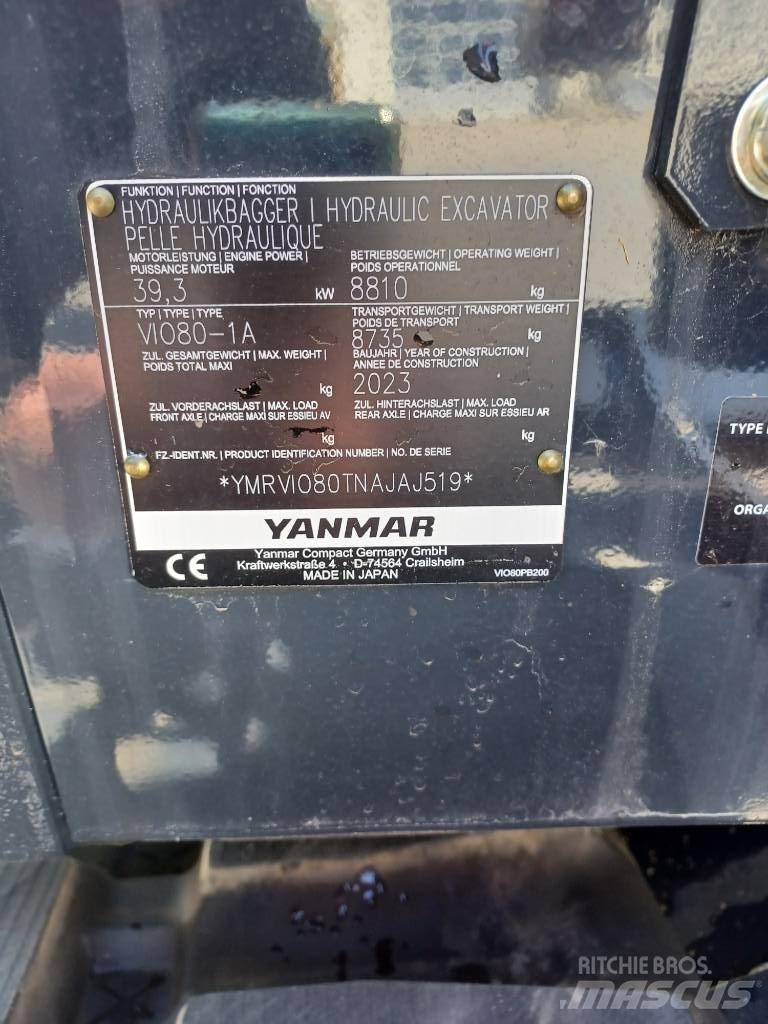 Yanmar Vio 80-2PB Εκσκαφάκι (διαβολάκι) < 7t