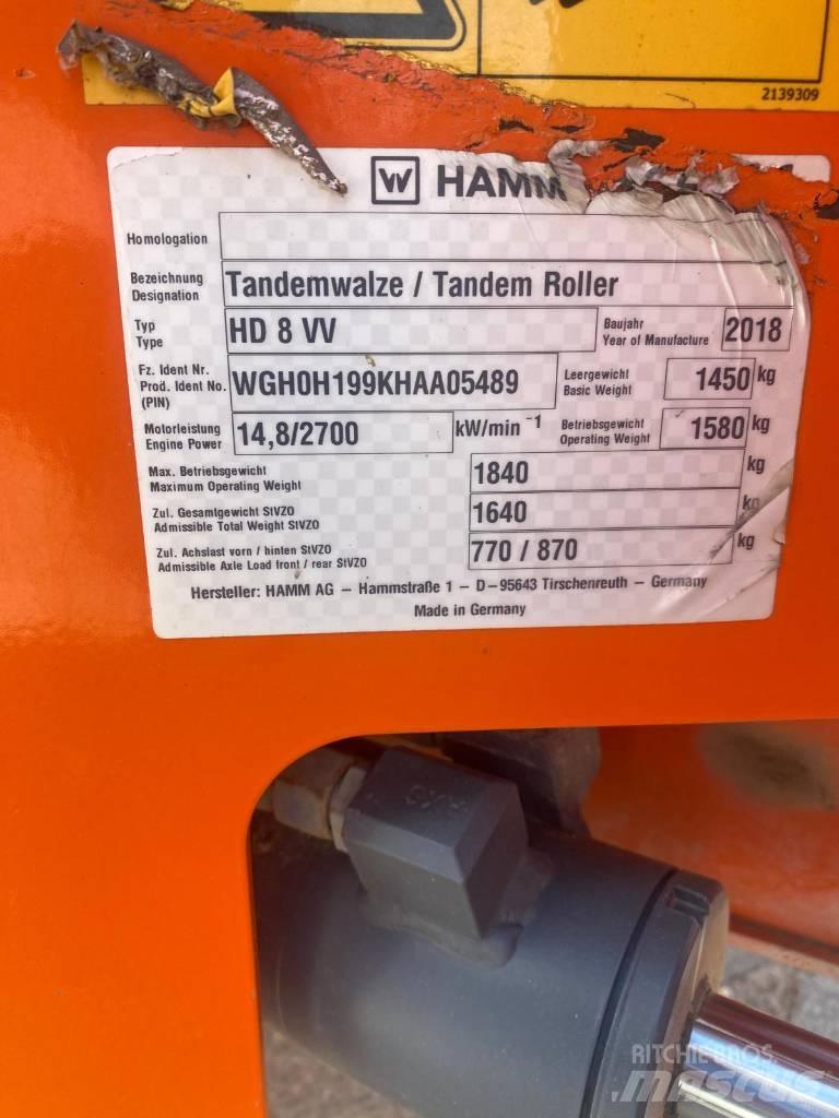 Hamm HD8VV Οδοστρωτήρες διπλού κυλίνδρου
