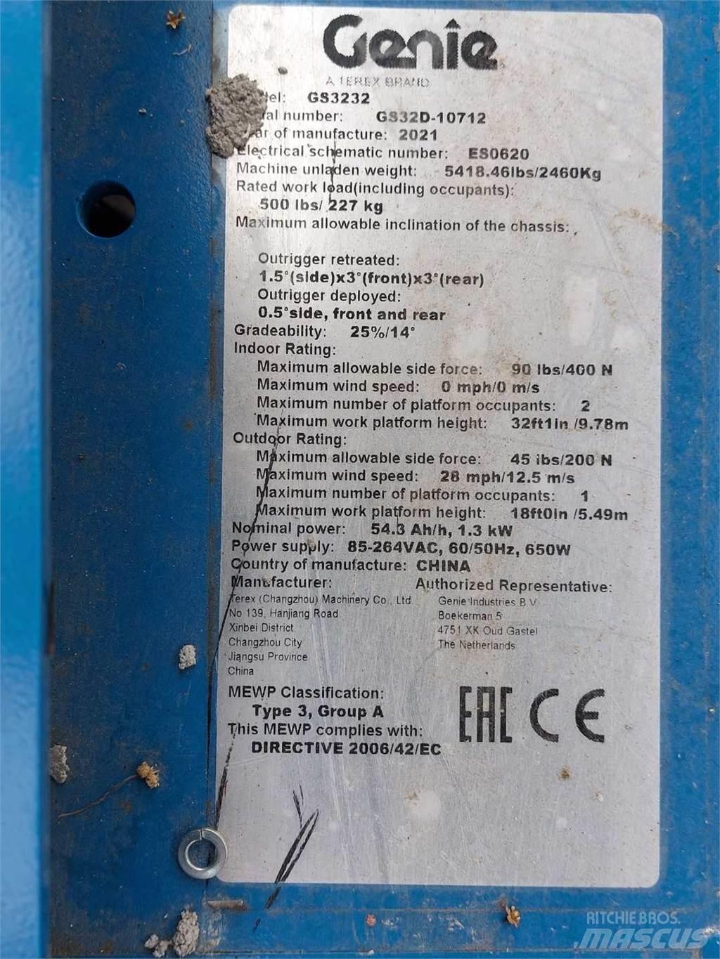 Genie GS3232 Ανυψωτήρες ψαλιδωτής άρθρωσης