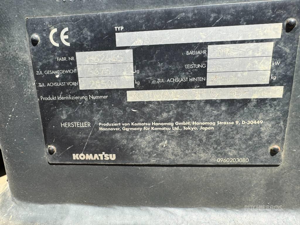 Komatsu WA70-7 Φορτωτές με λάστιχα (Τροχοφόροι)