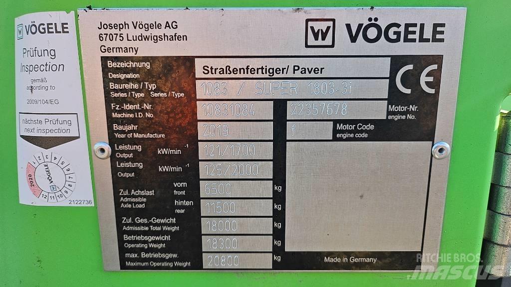 Vögele Super 1803-3i Επίστρωση ασφάλτου