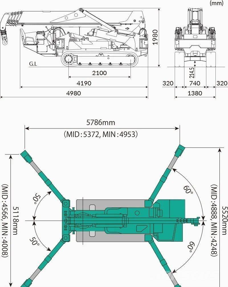 Maeda MC405CRME-3 Μίνι γερανοί