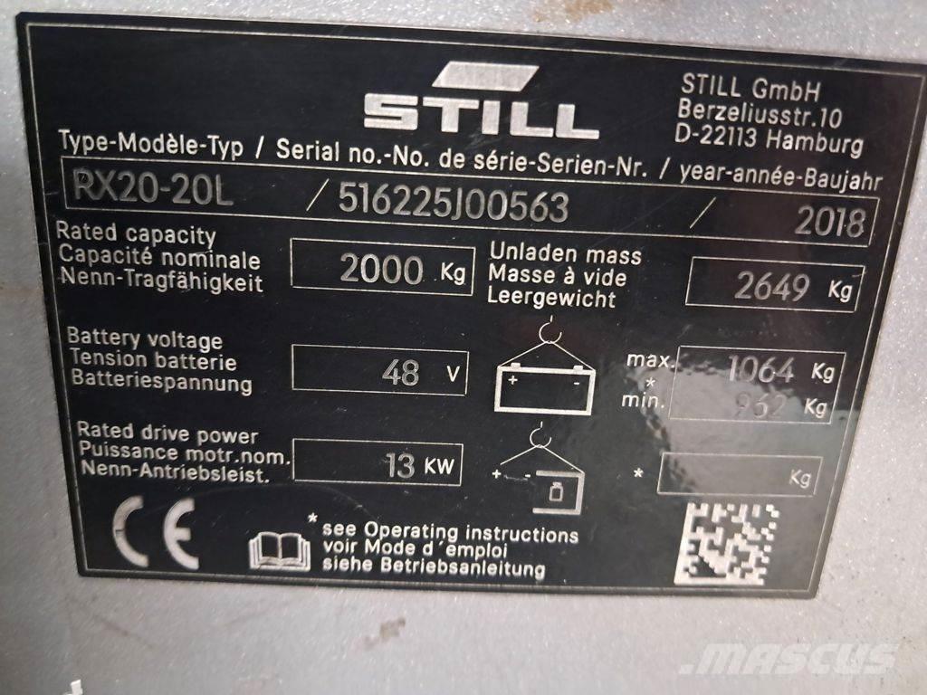 Still RX20-20L Ηλεκτρικά περονοφόρα ανυψωτικά κλαρκ