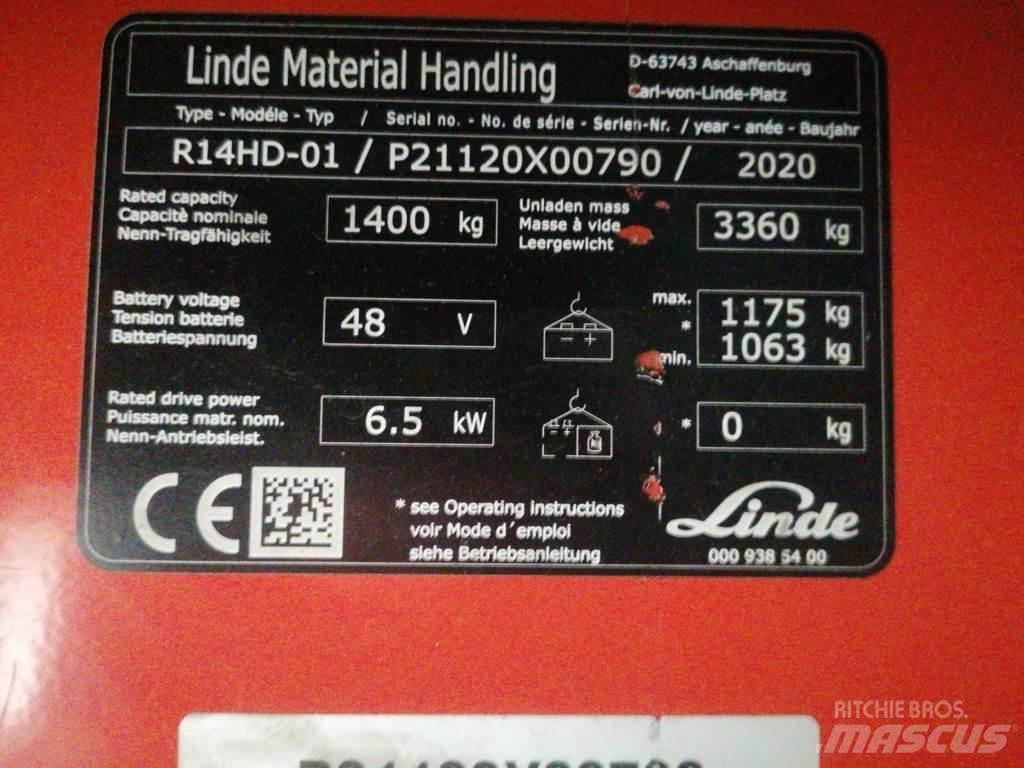 Linde R14HD-01 Ανυψωτικά στενών δρόμων
