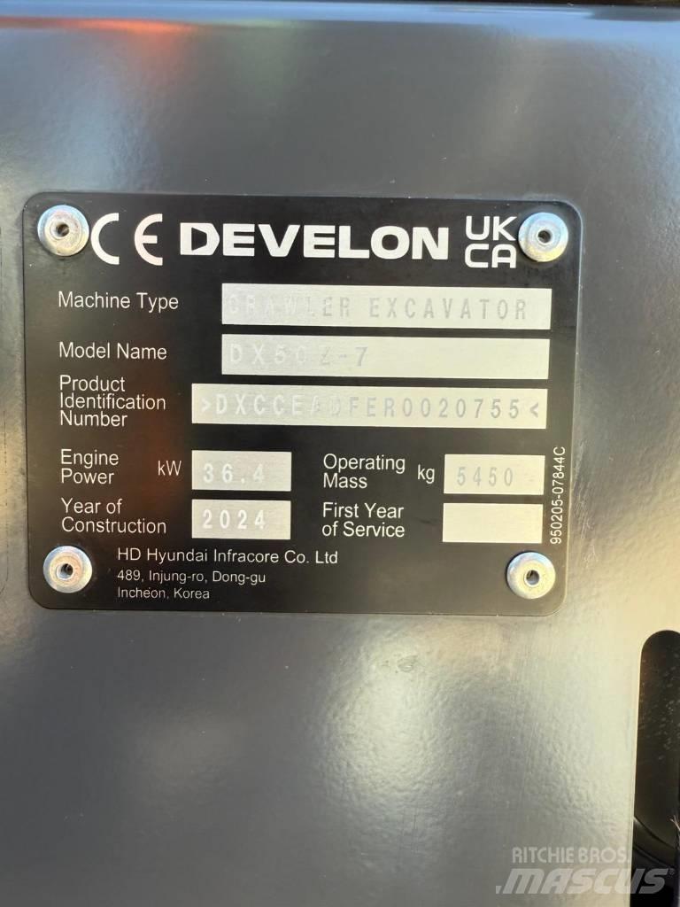 Develon DX 50 Z-7 Εκσκαφάκι (διαβολάκι) < 7t