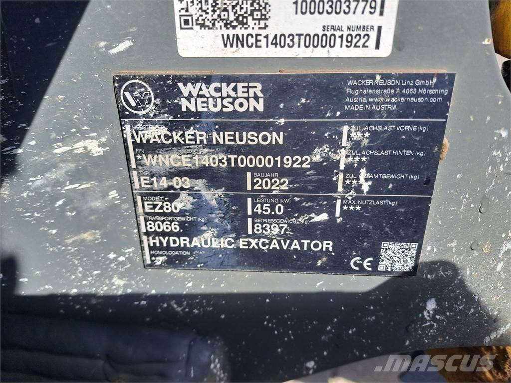 Wacker Neuson EZ80 Εκσκαφείς με ερπύστριες