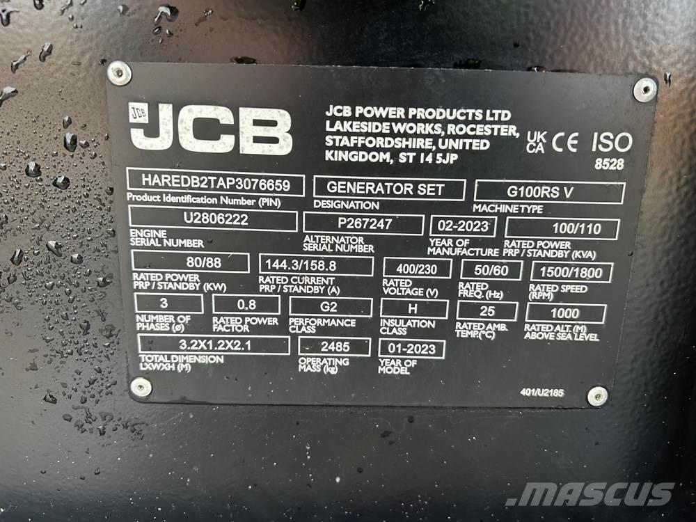 JCB G100RS Γεννήτριες ντίζελ