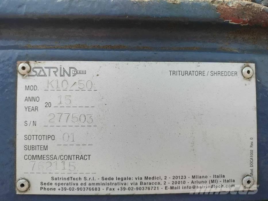 Satrind K10/50 Τεμαχιστές αποβλήτων