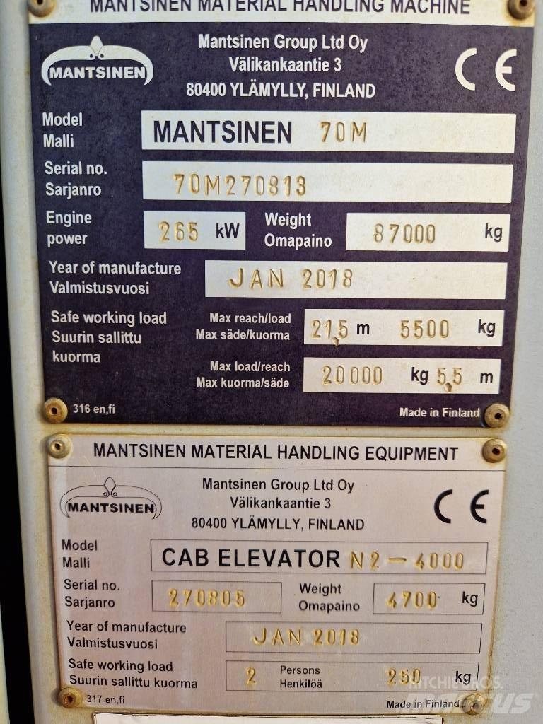 Mantsinen 70M Χειρισμός Υλικών - Άλλα