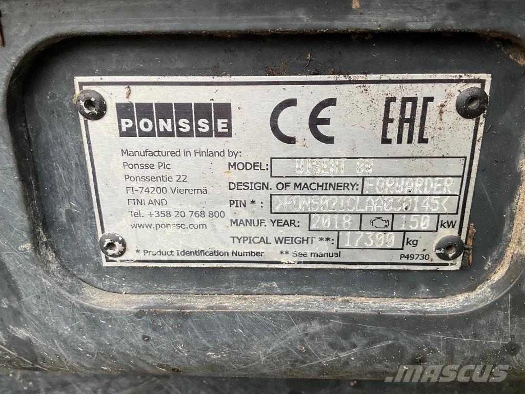 Ponsse WISENT 8W Μεταφορείς ξυλείας