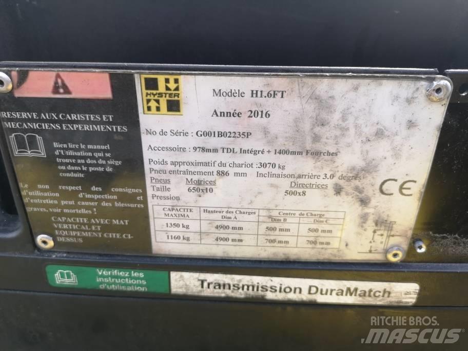 Hyster H 1.6 FT Περονοφόρα ανυψωτικά κλαρκ με φυσικό αέριο LPG