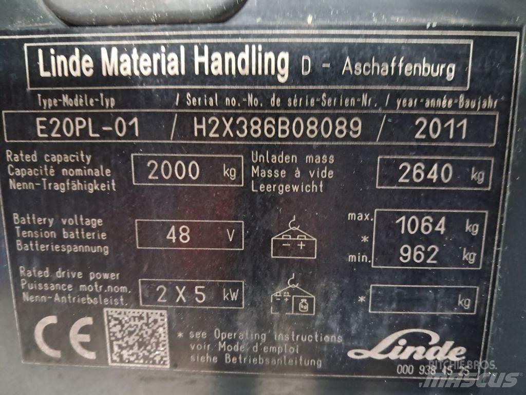 Linde E20PL-01 Ηλεκτρικά περονοφόρα ανυψωτικά κλαρκ
