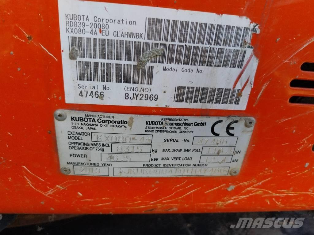 Kubota KX 080-4 Μίνι εκσκαφείς 7t - 12t