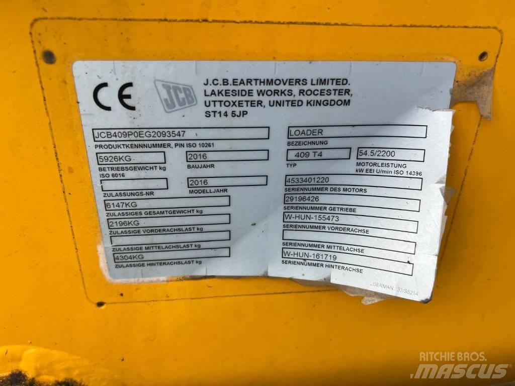 JCB 409 Agri shovel Φορτωτές με λάστιχα (Τροχοφόροι)