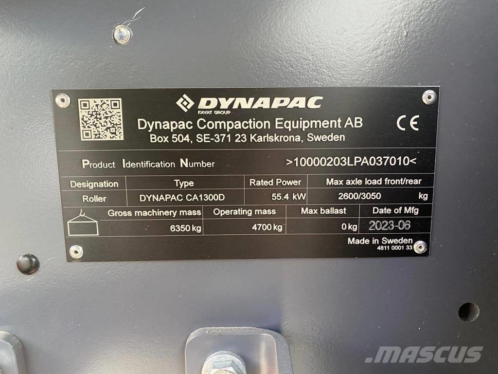 Dynapac CA 1300 D Οδοστρωτήρες μονού κυλίνδρου