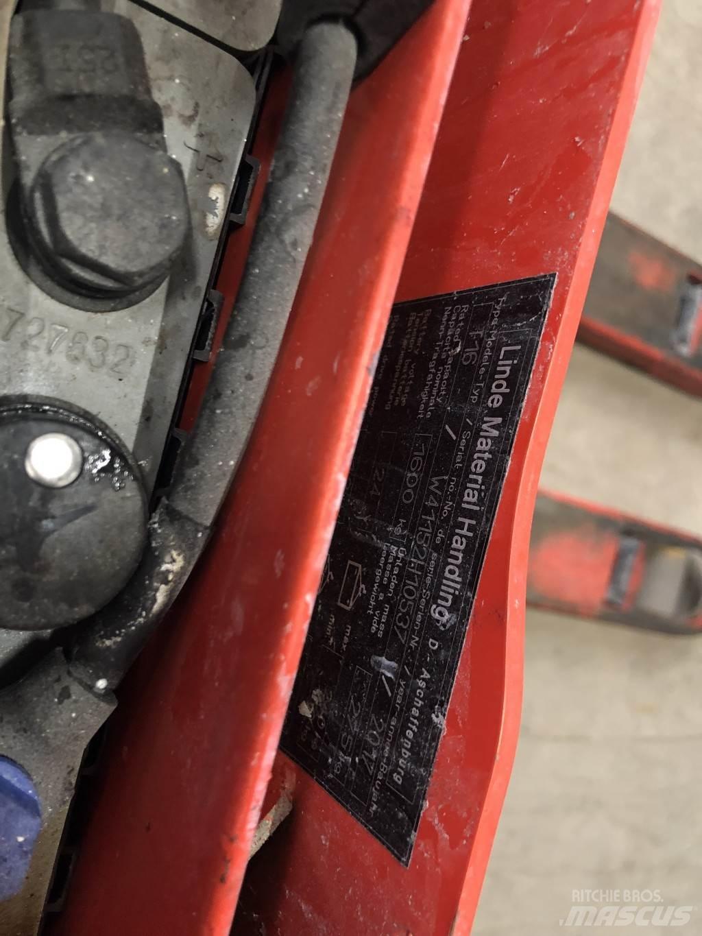 Linde T16 Χειροκίνητο περονοφόρο ανυψωτικό