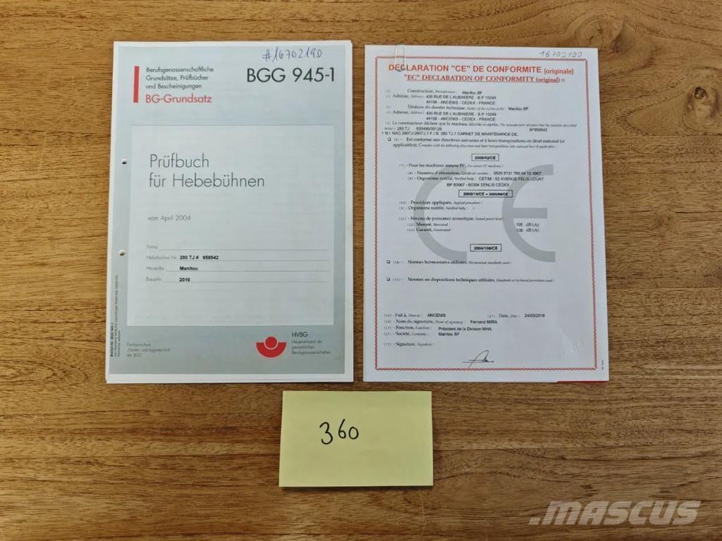 Manitou 280 TJ Ανυψωτήρες με τηλεσκοπικό βραχίονα