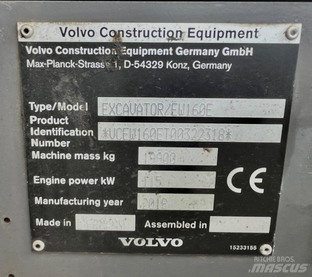 Volvo EW 160 E Εκσκαφείς με τροχούς - λάστιχα