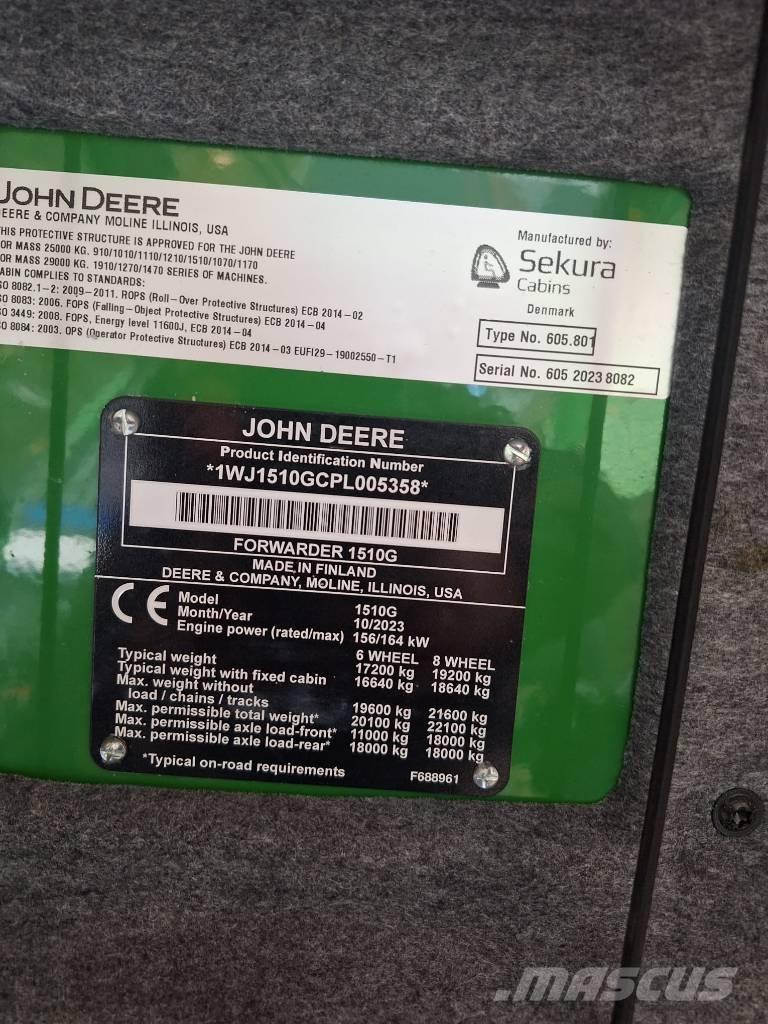 John Deere 1510G Μεταφορείς ξυλείας