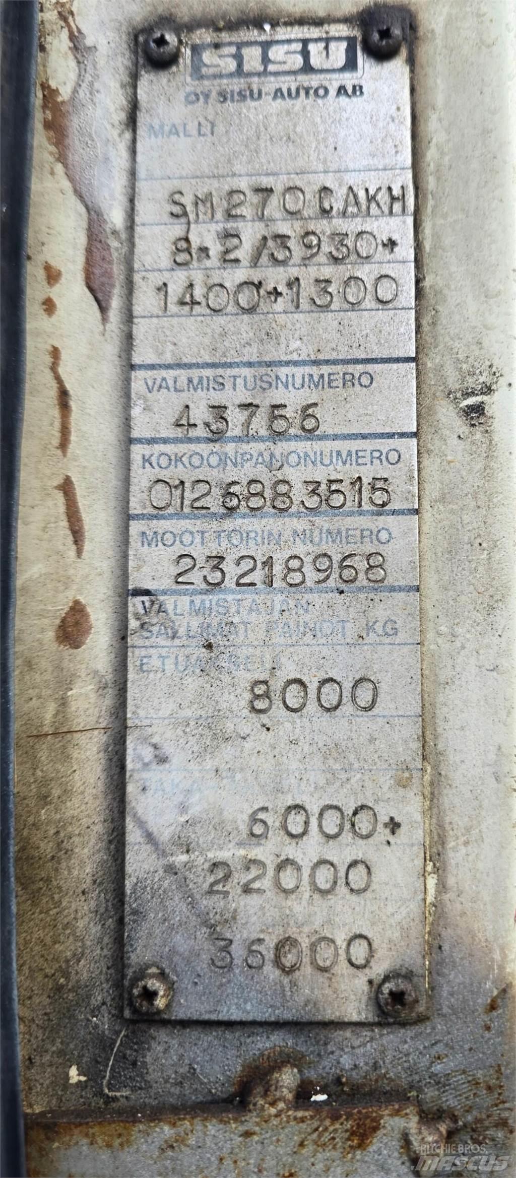Sisu Sm 270 8X2 Φορτηγά μεταφοράς δασικών μηχανημάτων