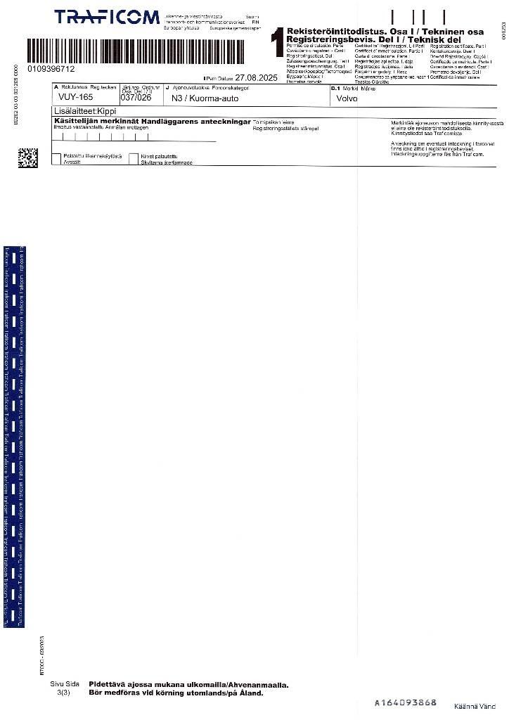 Volvo FH 16 750 Φορτηγά Ανατροπή