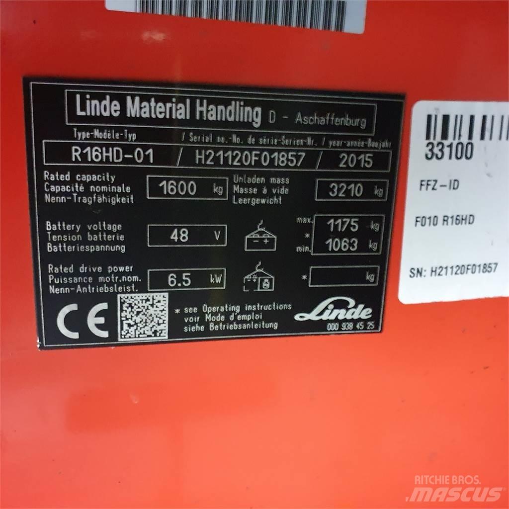 Linde R16HD Ανυψωτικά στενών δρόμων