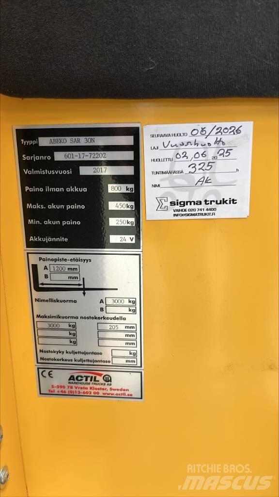 Abeko SAR 30 N Χειροκίνητο περονοφόρο ανυψωτικό