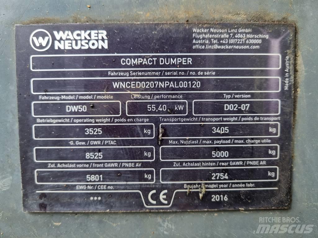 Wacker Neuson DW 50 Dumpers εργοταξίου