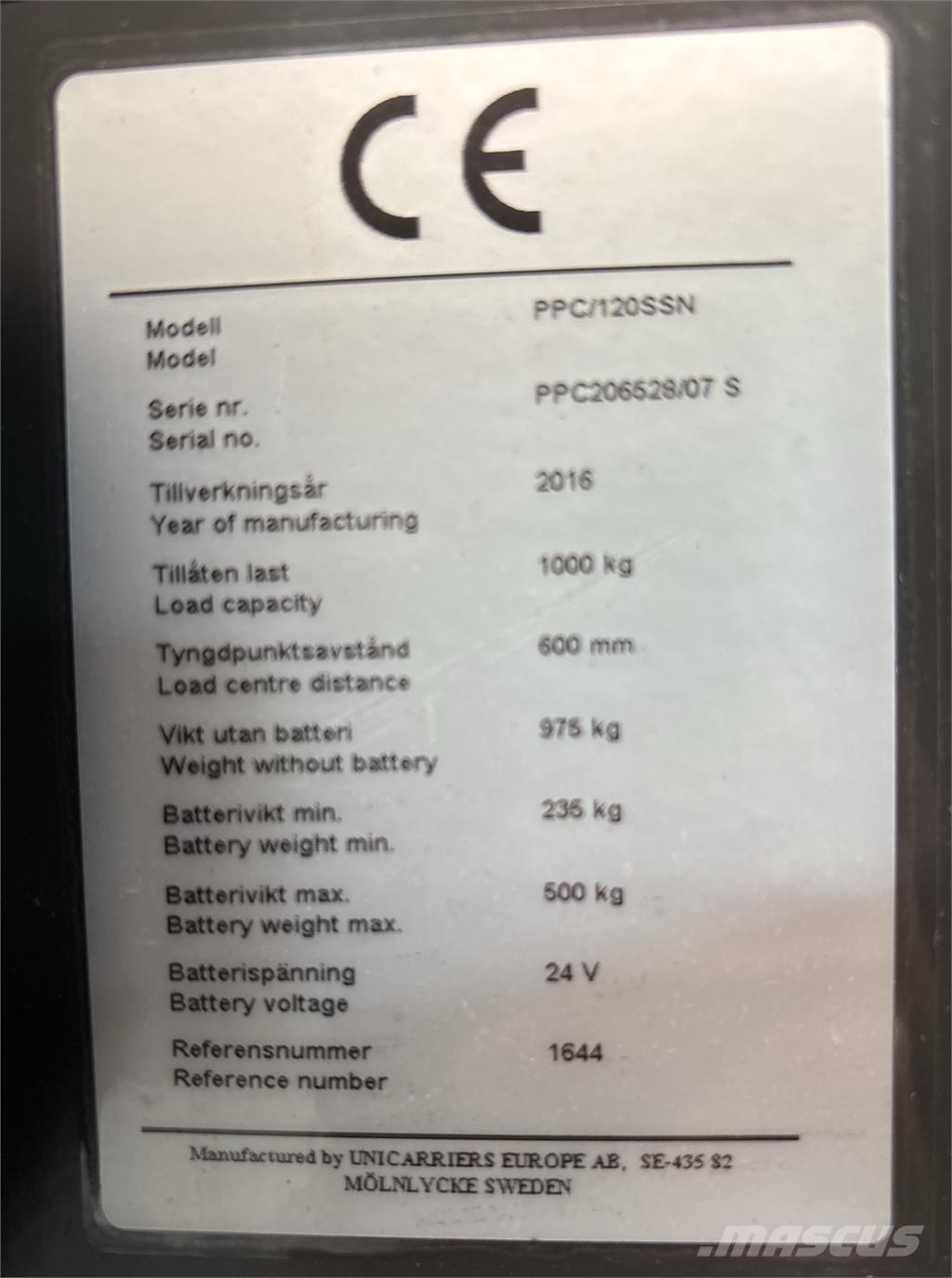 Atlet PPC120 Περονοφόρο ανυψωτικό συλλογής παραγγελιών μικρού ύψους