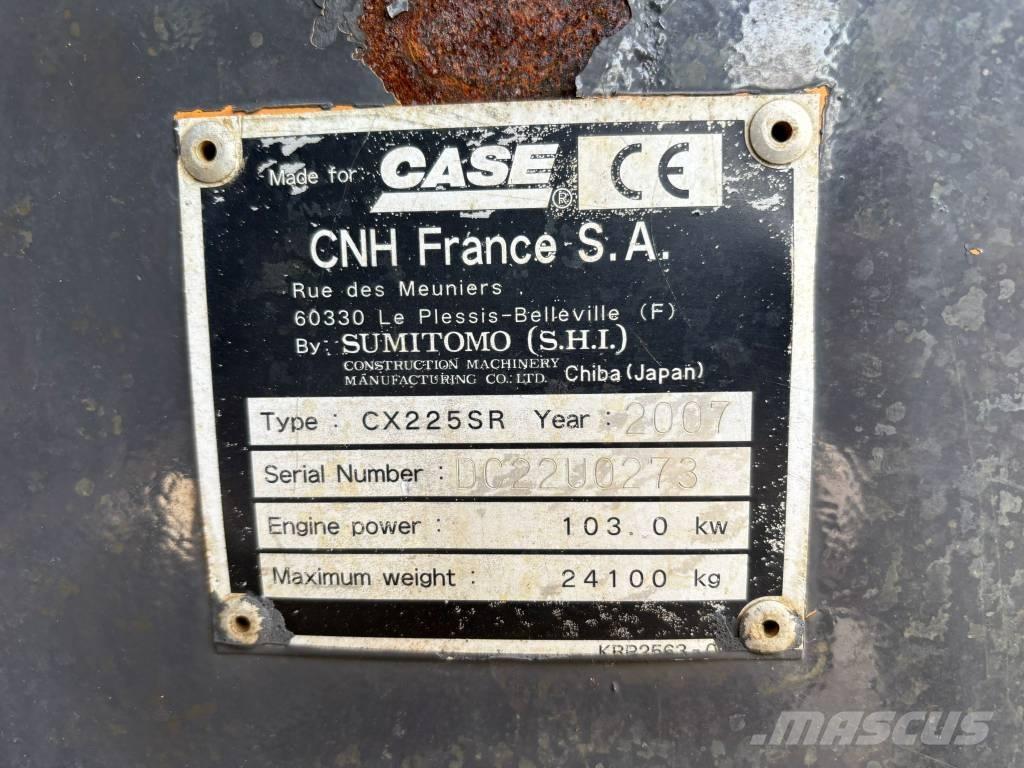 CASE CX 225 SR Εκσκαφείς με ερπύστριες