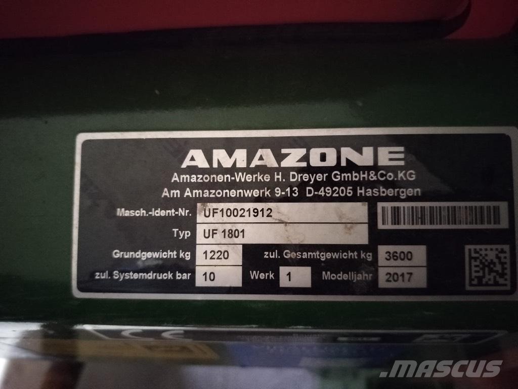 Amazone UF 1801 Αναρτώμενα ψεκαστικά