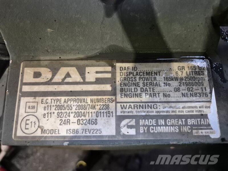 DAF GR165U2 Κινητήρες
