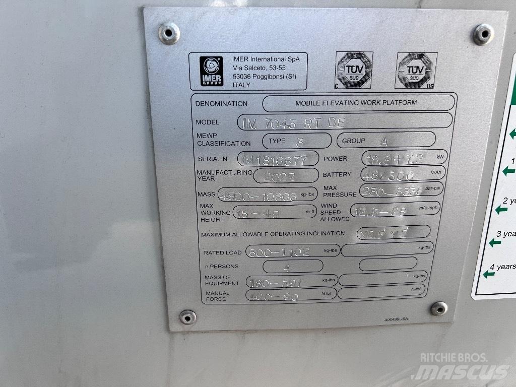 Imer IM 7043 RT DE Ανυψωτήρες ψαλιδωτής άρθρωσης
