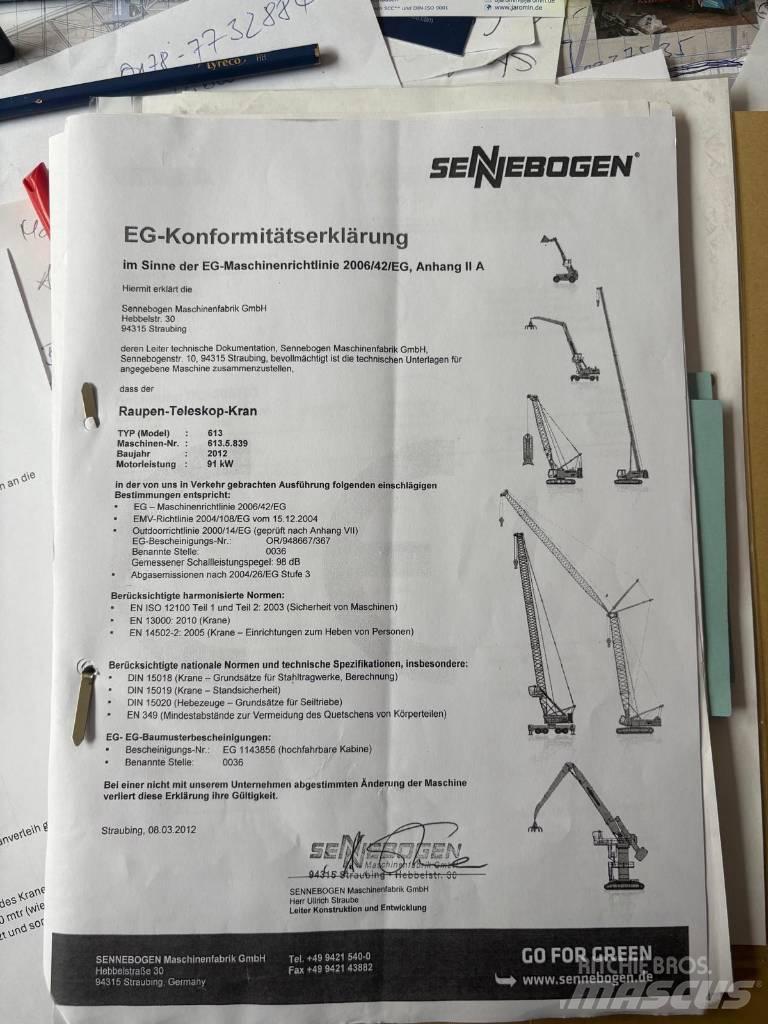 Sennebogen 613 R Γερανοί με ερπύστριες