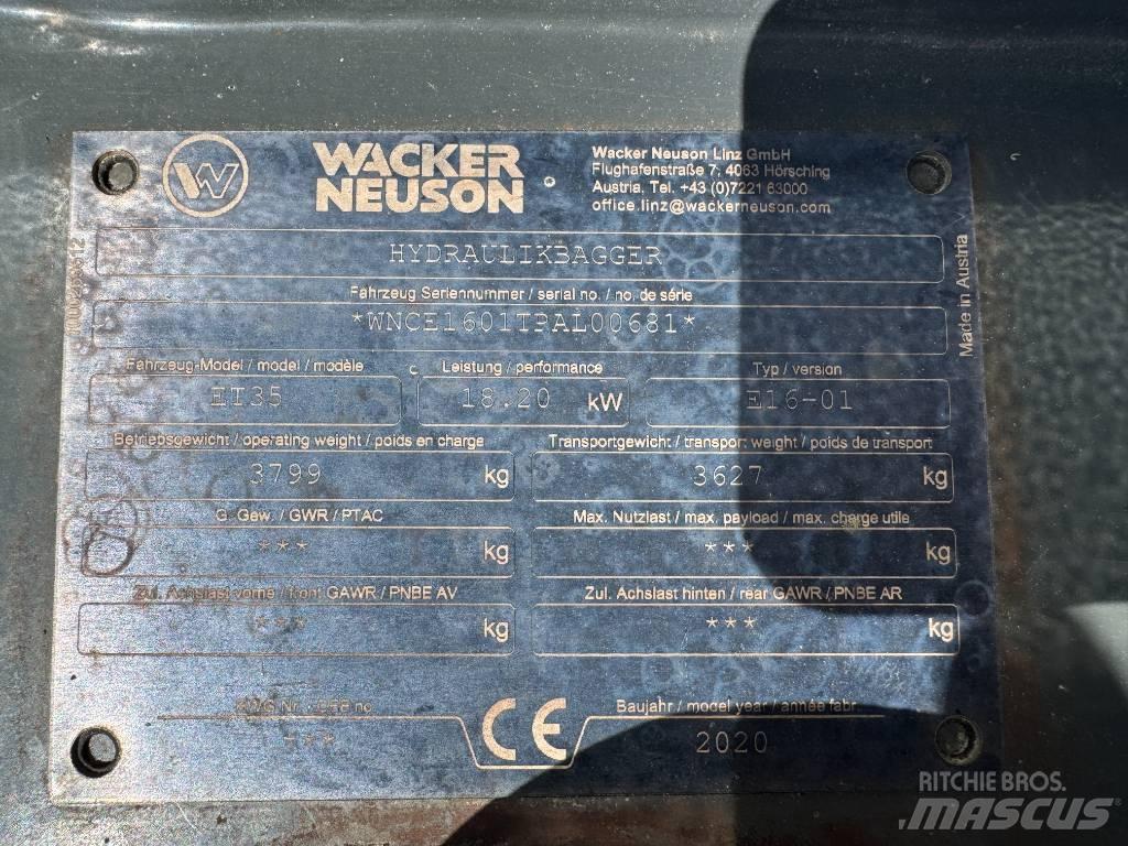 Wacker Neuson ET35 Εκσκαφείς με ερπύστριες