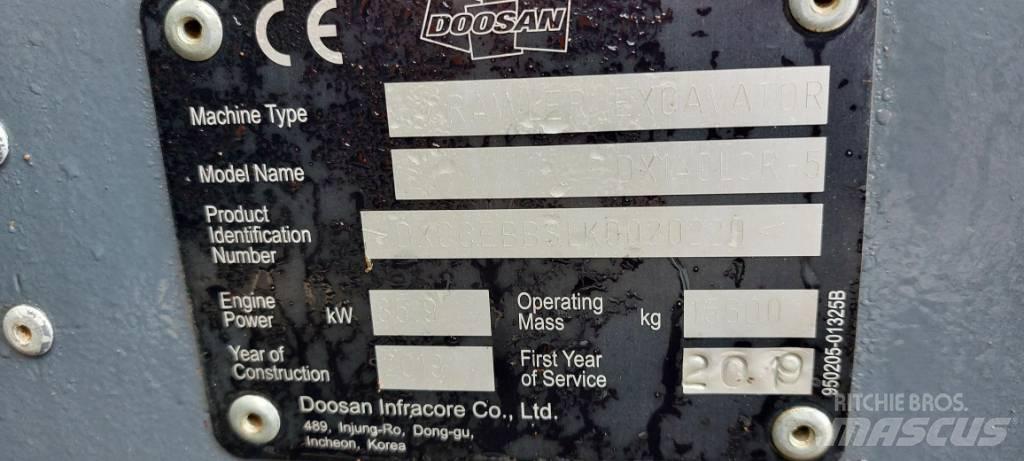 Doosan DX140LCR-5 Εκσκαφείς με ερπύστριες
