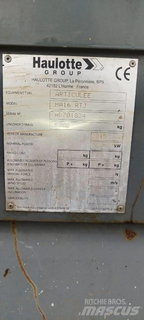 Haulotte HA 16 RTJ Ανυψωτήρες με αρθρωτό βραχίονα
