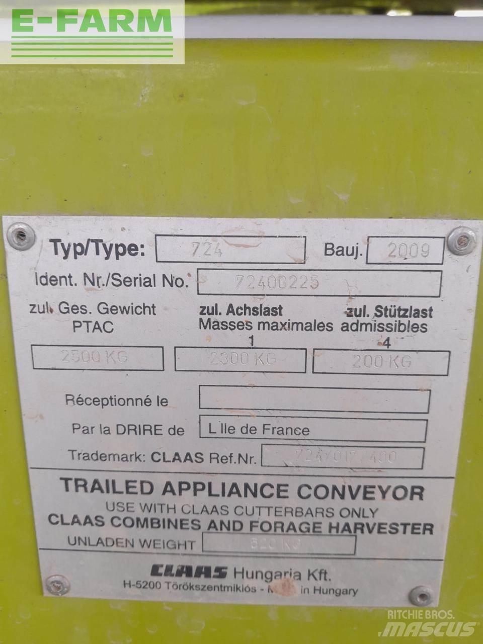 CLAAS SW C 430 Εξαρτήματα θεριζοαλωνιστικών μηχανών
