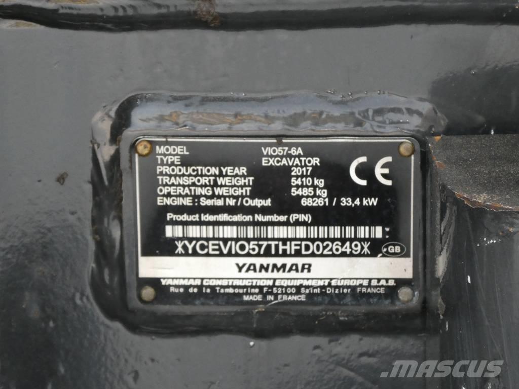 Yanmar Vio 57-6A Εκσκαφάκι (διαβολάκι) < 7t