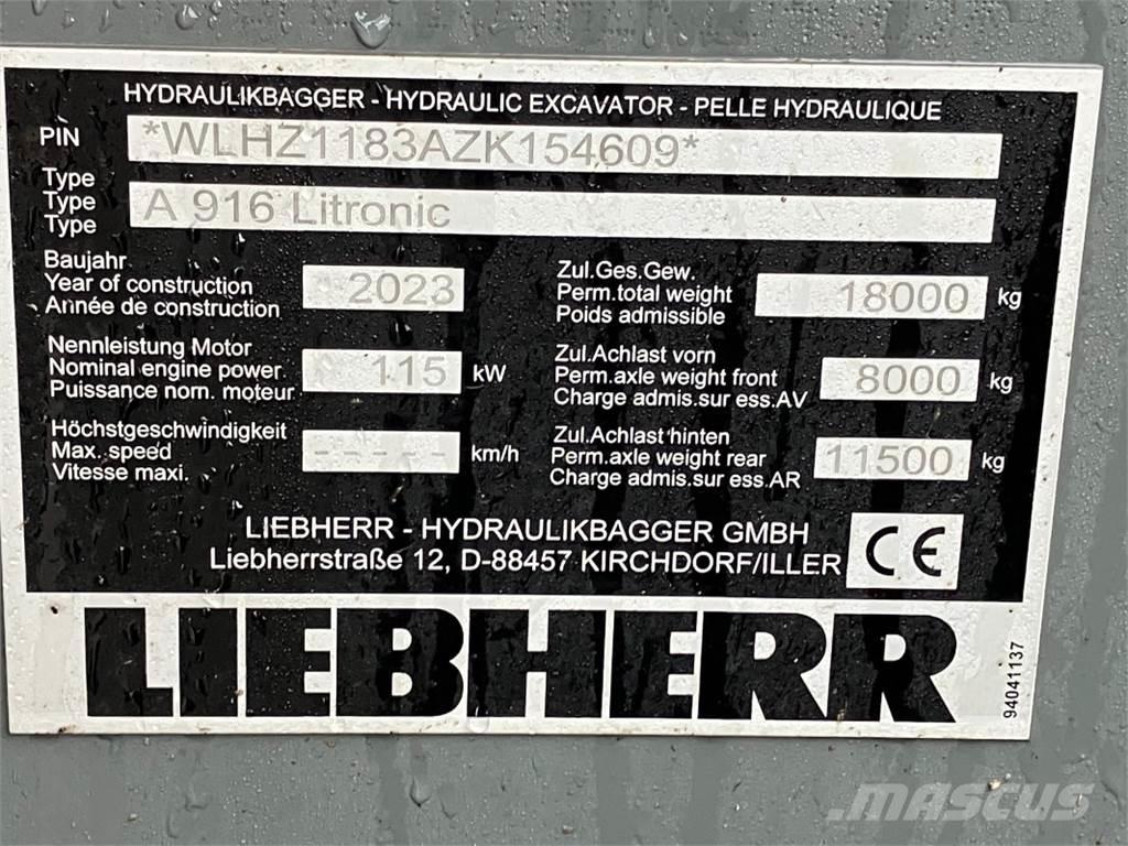 Liebherr A916 Εκσκαφείς με τροχούς - λάστιχα