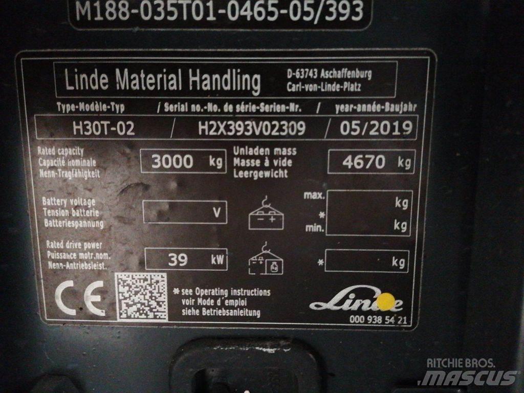 Linde H30T-02 Περονοφόρα ανυψωτικά κλαρκ με φυσικό αέριο LPG