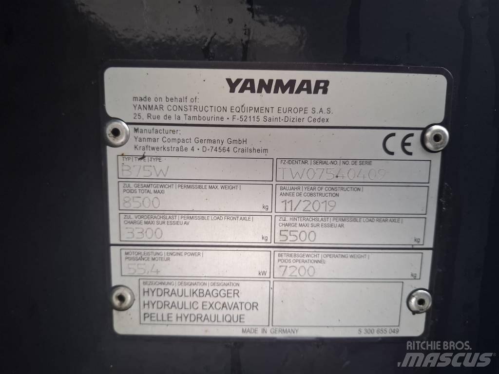 Yanmar B 75 W Εκσκαφείς με τροχούς - λάστιχα