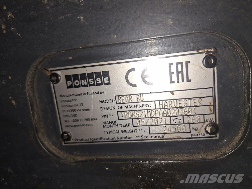 Ponsse Bear 8W Θεριζοαλωνιστικές μηχανές