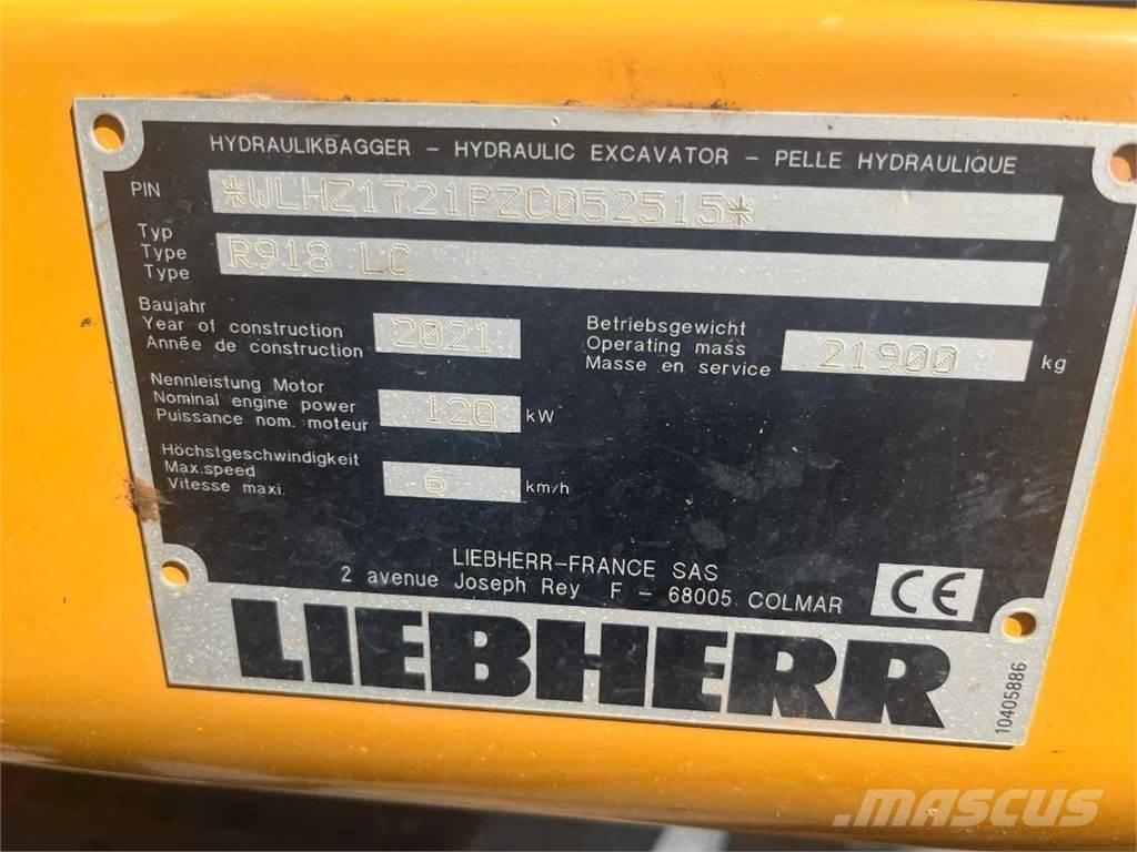 Liebherr R918 Εκσκαφείς με ερπύστριες