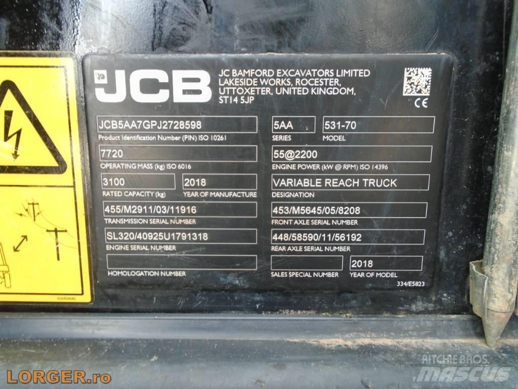 JCB 531-70 Συστήματα τηλεχειρισμού για τη γεωργία