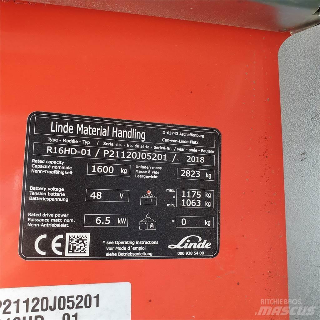 Linde R16HD Ανυψωτικά στενών δρόμων