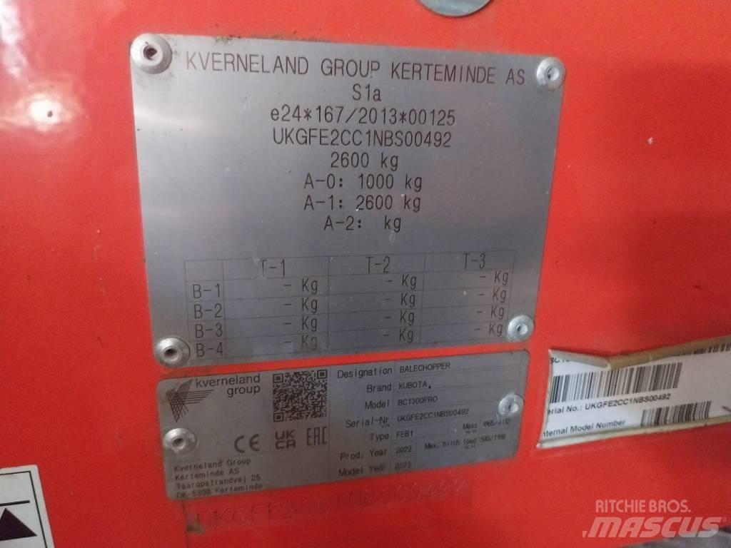 Kubota BC 1300 PRO Τεμαχιστές, κόπτες και ξετυλιχτές δεμάτων