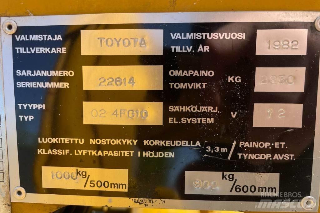 Toyota 02-4FG10 Περονοφόρα ανυψωτικά κλαρκ με φυσικό αέριο LPG
