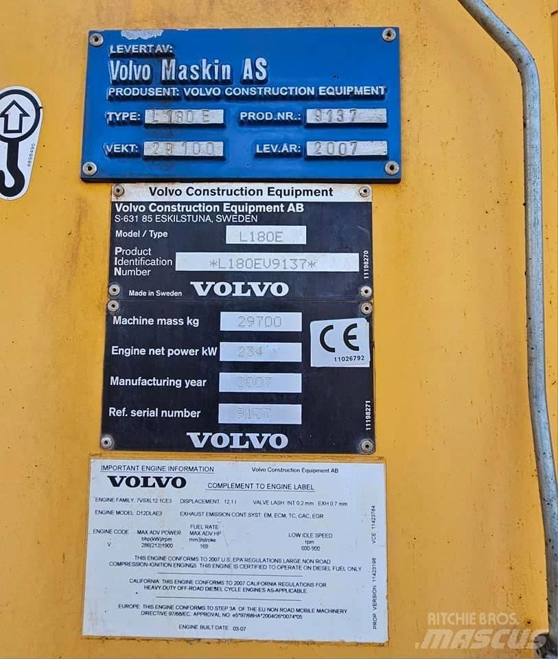 Volvo L 180 E Φορτωτές με λάστιχα (Τροχοφόροι)