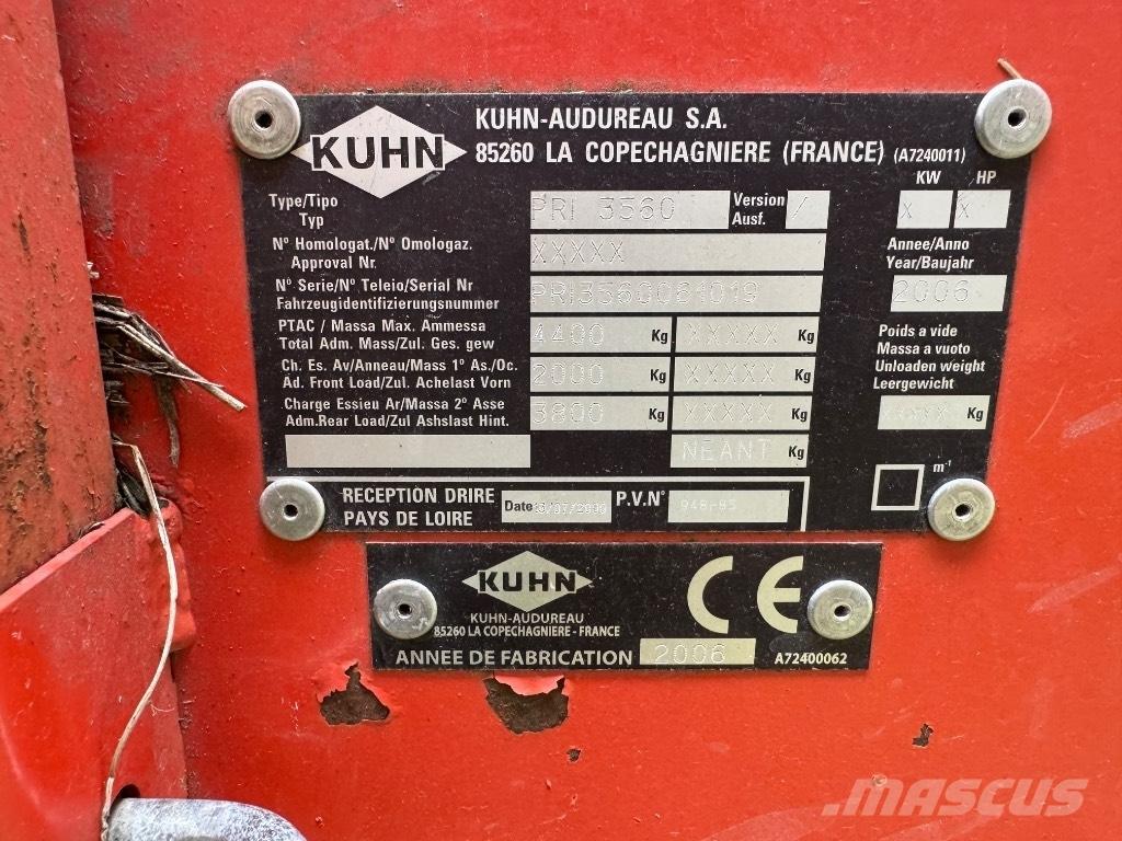 Kuhn Primor 3560 Τεμαχιστές, κόπτες και ξετυλιχτές δεμάτων